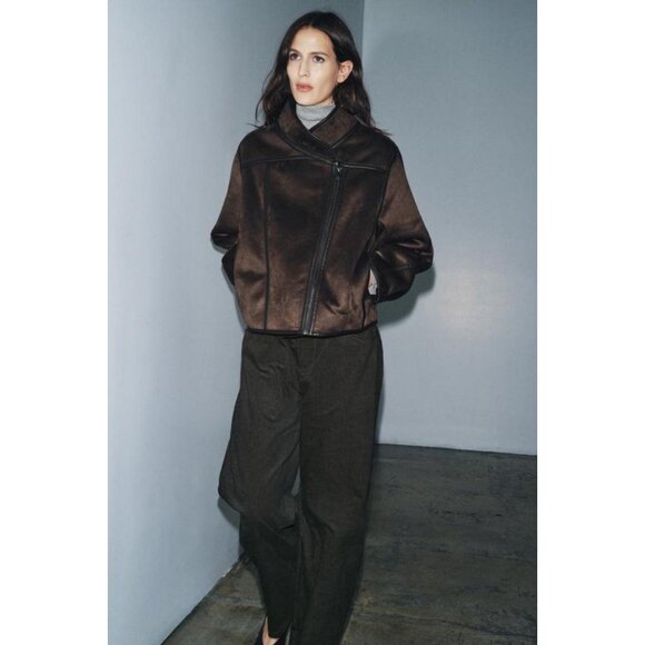 ZARA DOUBLE-FACED JACKET ZW COLLECTION - Picture 1 of 8